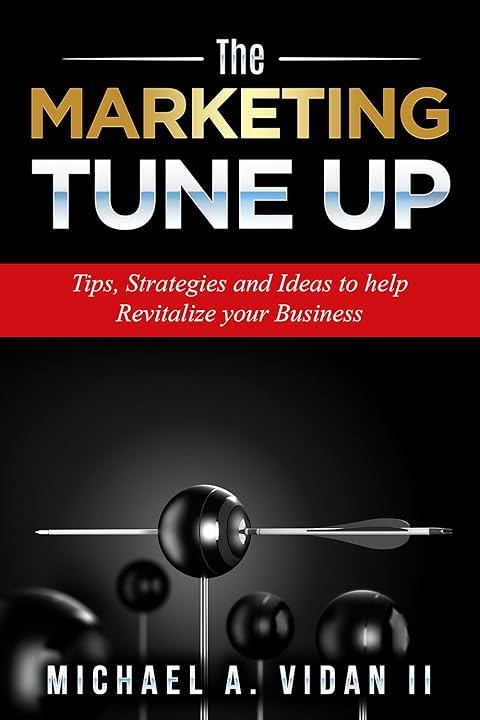 The Marketing TuneUp book cover by Mike Vidan